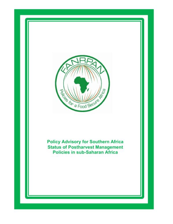 Cover of Status of Postharvest Management Policies in sub-Saharan Africa