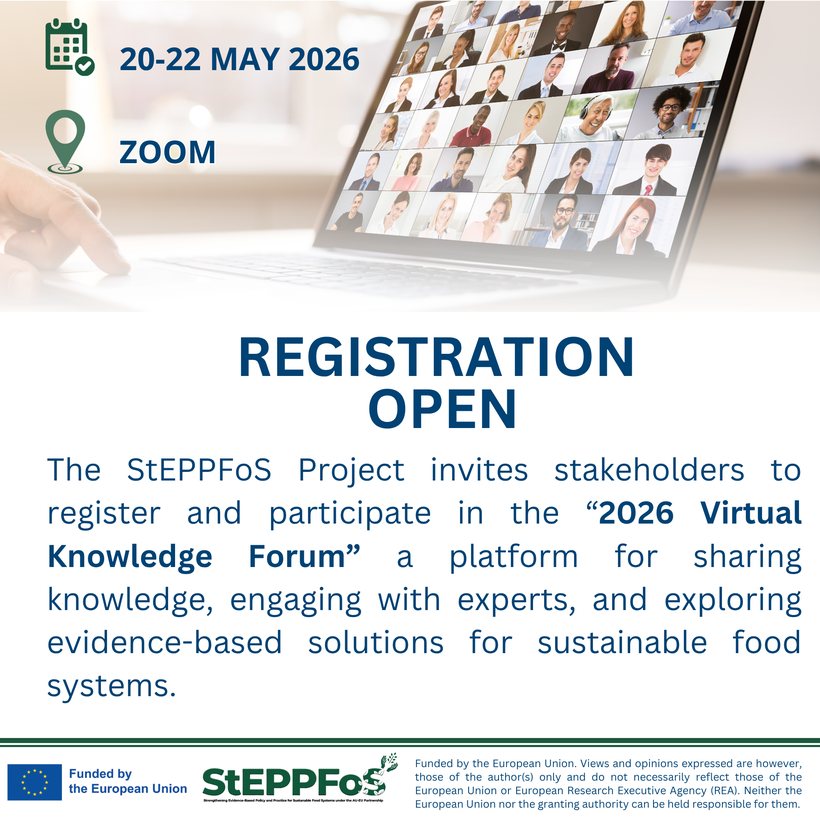 2026 Virtual Knowledge Forum: evidence-based solutions for sustainable food systems