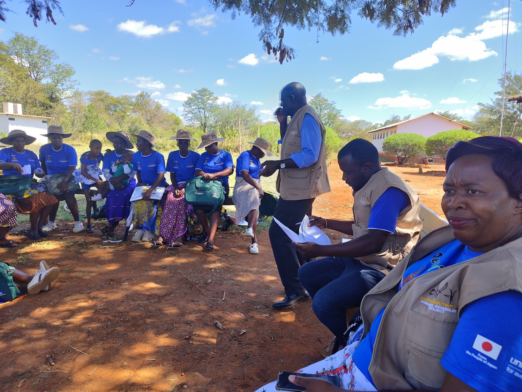 Women take part in a community nutrition session under the extensive livestock systems project